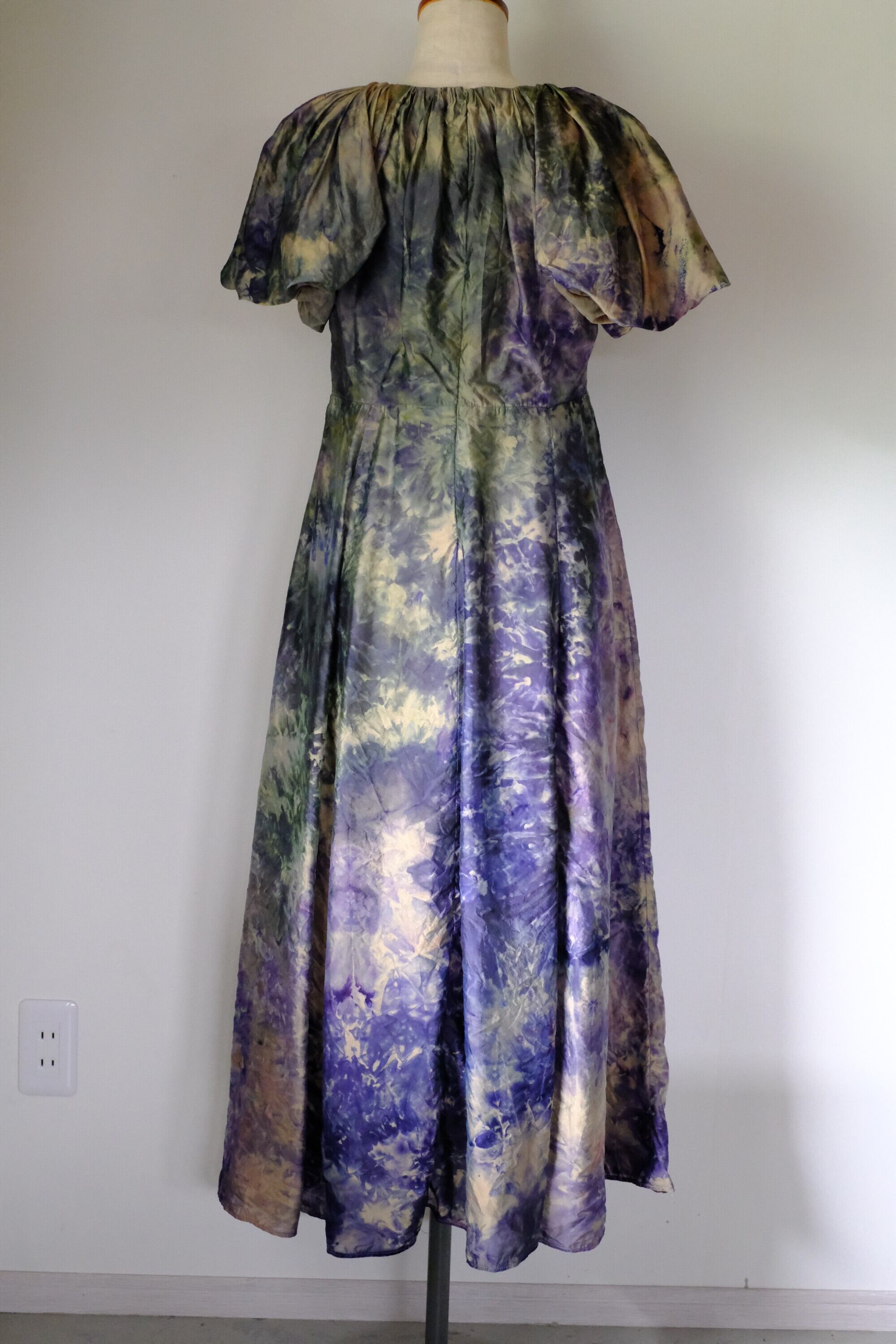 【remake】パフスリーブロングワンピース　u-0175