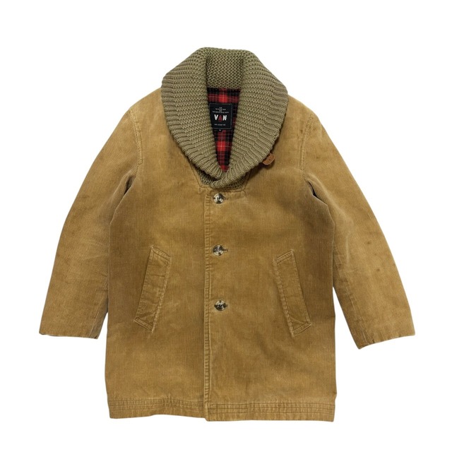 古着 ヴァンヂャケット VAN JACKET コーデュロイ ドンキーコート クリーニング済み ショールカラー アメトラ メンズM 実寸S