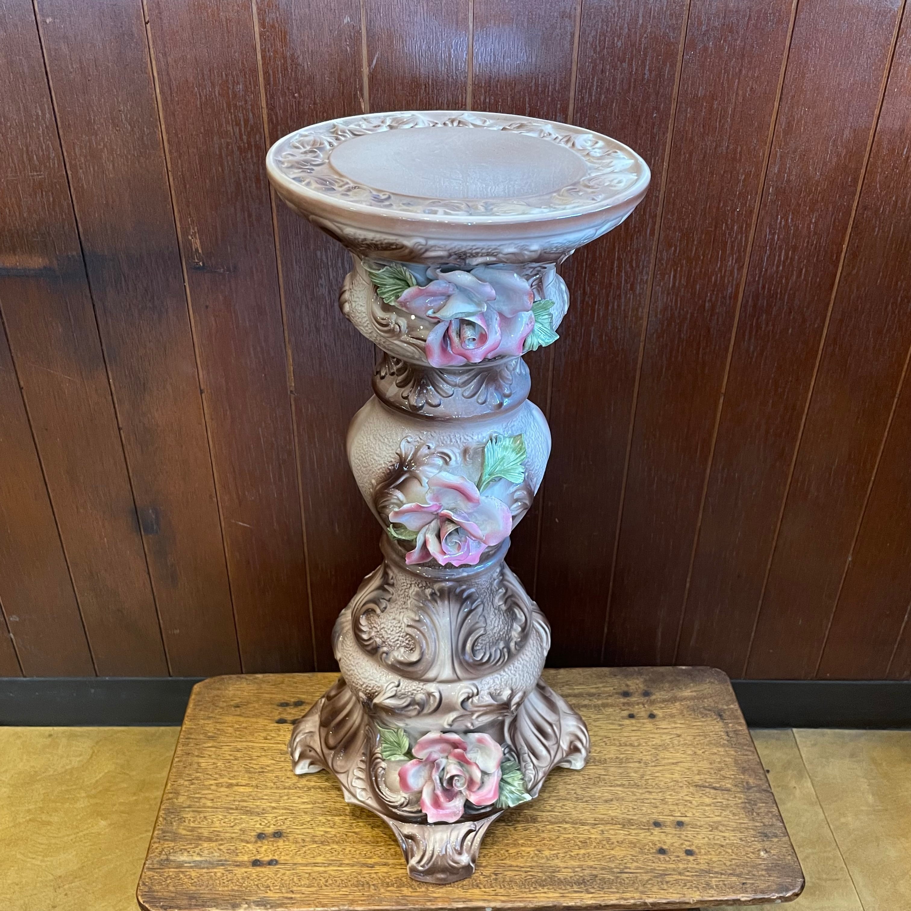 CAPODIMONTE イタリア製 陶器 花台・飾り台 capodimonte made in italy 陶器 花台 ポット付き (楽天市場