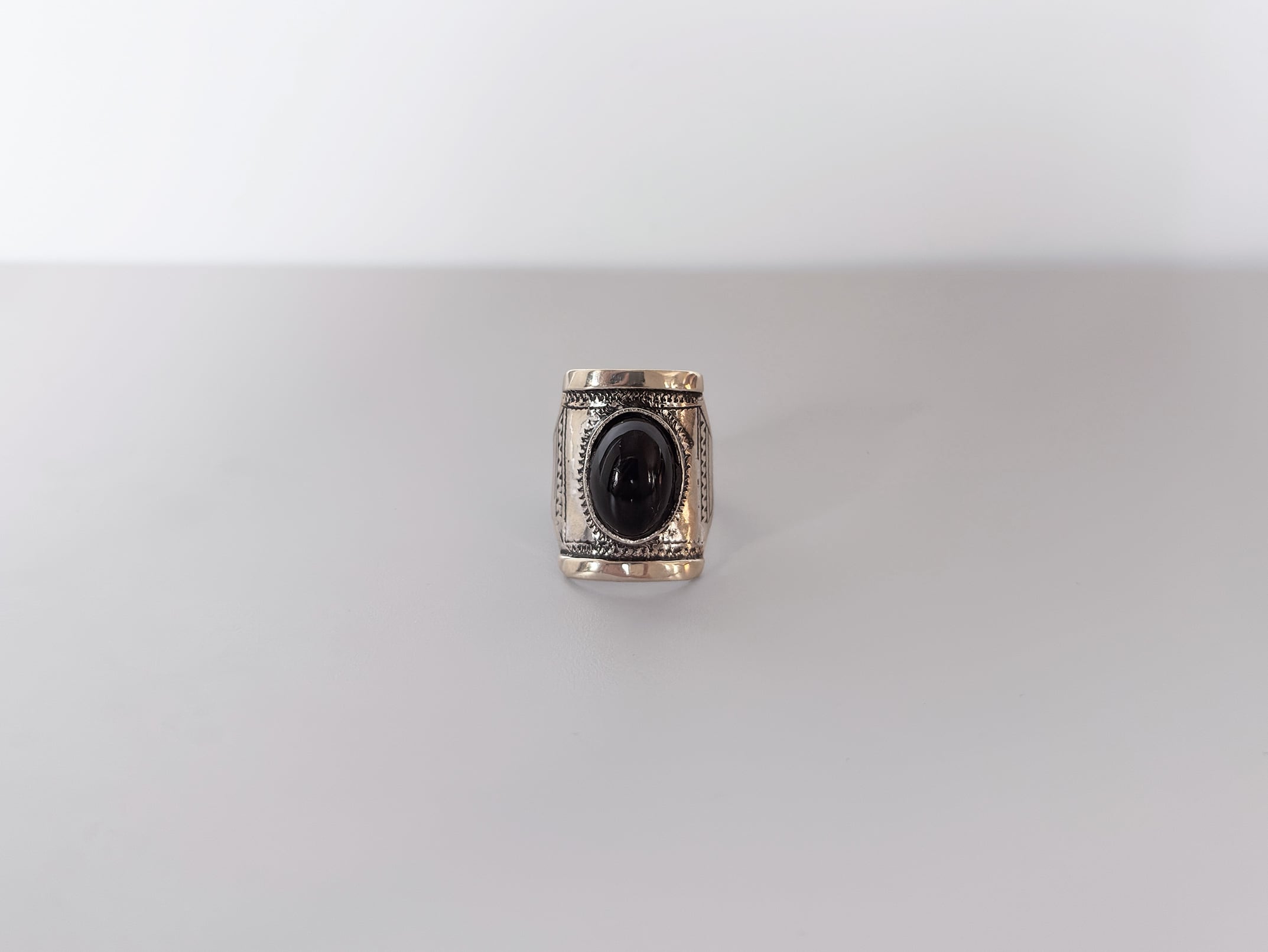 トゥアレグリング トゥアレグシルバー セネガル 17号|トゥアレグアクセサリー|Touareg Silver Ring Black Stone