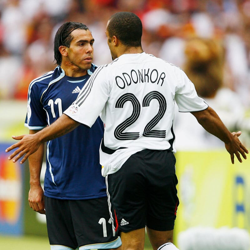 ドイツ代表 2006 adidas ホーム半袖 06W杯パッチ付き #22 ODONKOR ダビド・オドンコール（インポートL）