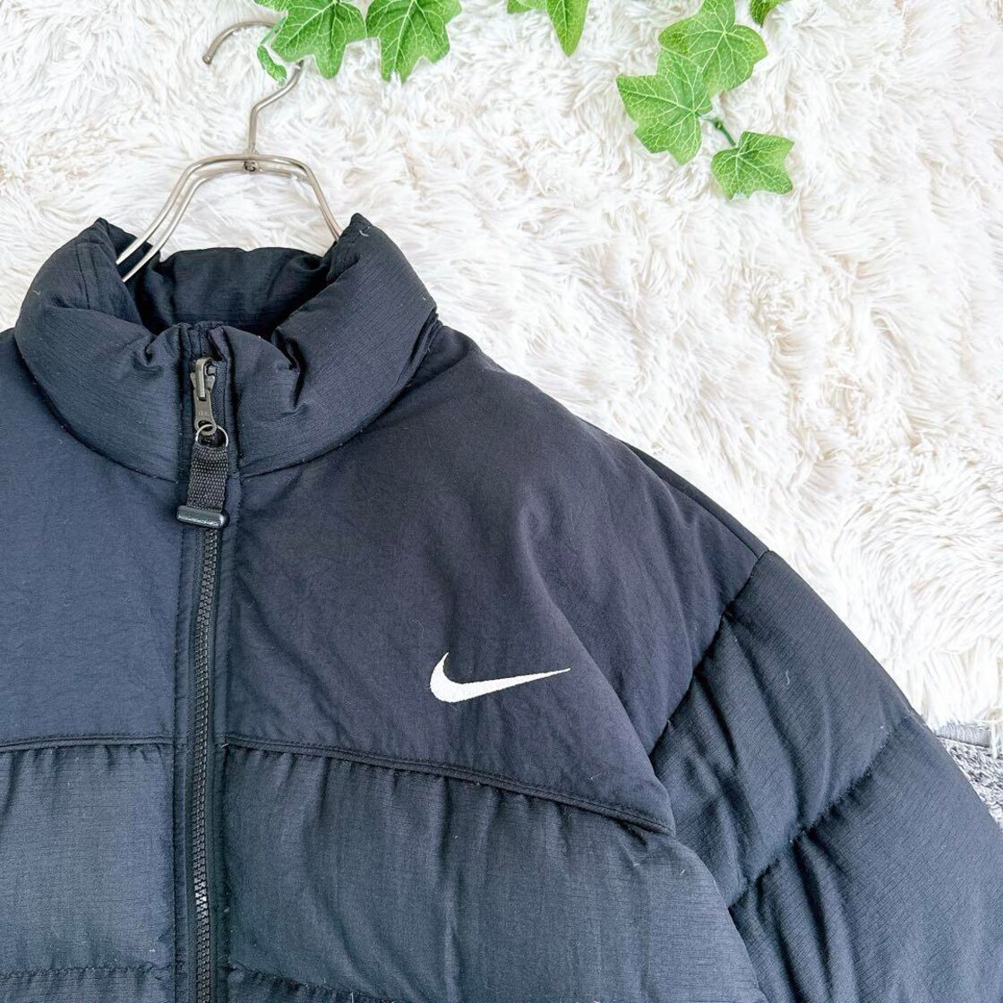 入手困難 オールド NIKE ACG ダウンジャケット 刺繍ロゴ ブラック L 