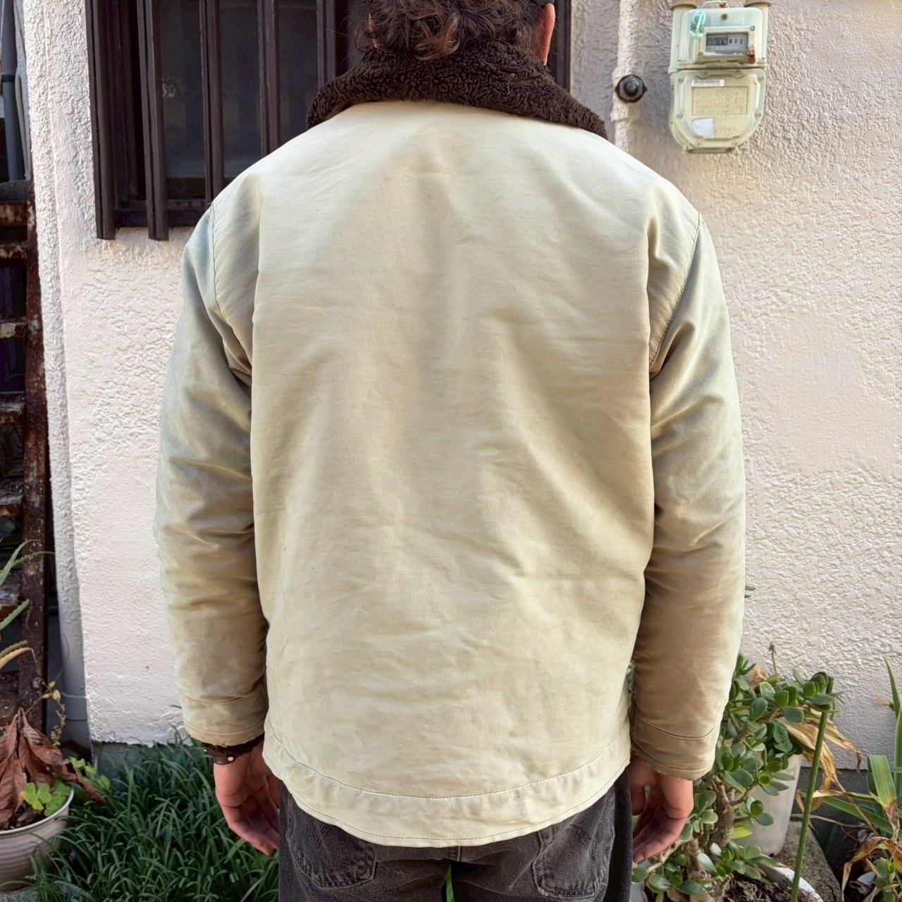 雰囲気抜群 70s フランス軍 実物 N-1 デッキジャケット 鬼フェード