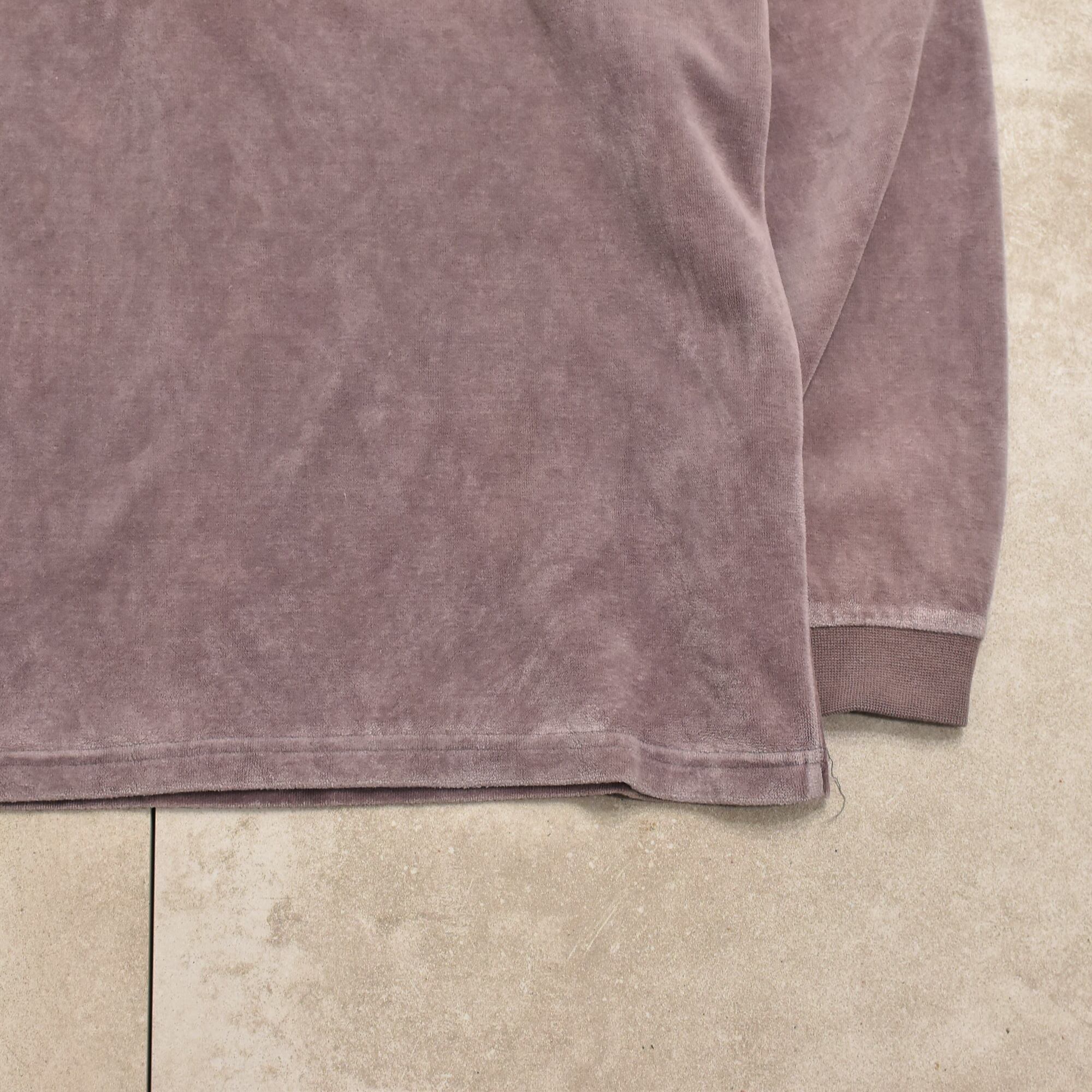 90~ Lightning Bolt border velour polo shirt | 古着屋 grin 90~ Lightning Bolt border velour polo shirt | 古着屋 grin
