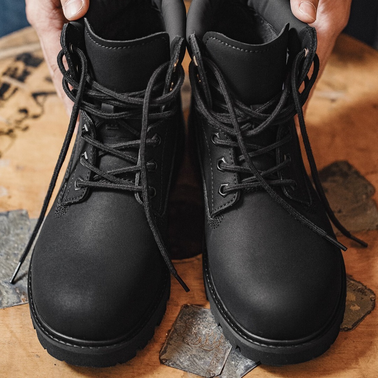 Black Plush Lining Ankle Boots / ブラック プラッシュライニングアンクル ブーツ