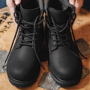 Black Plush Lining Ankle Boots / ブラック プラッシュライニングアンクル ブーツ