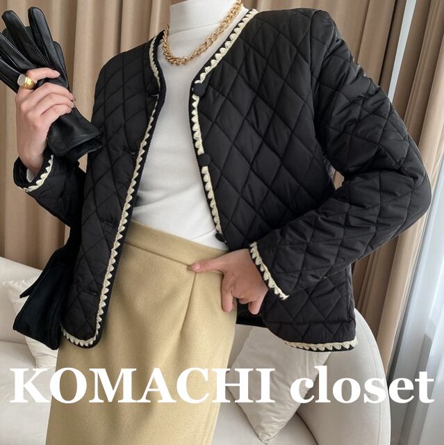 【送料無料】 キルティングショートジャケット キルティングジャケット 韓国 レディース オルチャン 黒 ブラック パイピング ブルゾン 上着 ノーカラージャケット 長袖 Vネック 襟なし ポケット ボタン 大人可愛い きれいめ シンプル 上品 おしゃれ かっこいい レトロ こなれ感 エレガント 抜け感 フェミニン ナチュラル 大人女子 無地 春 秋 休日 イベント 旅行 ショッピング カフェ 着回し 普段使い 重ね着 レイヤード モテ トレンド 流行 インスタ映え S M L