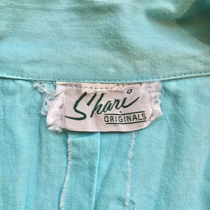 50's light blue south western tops