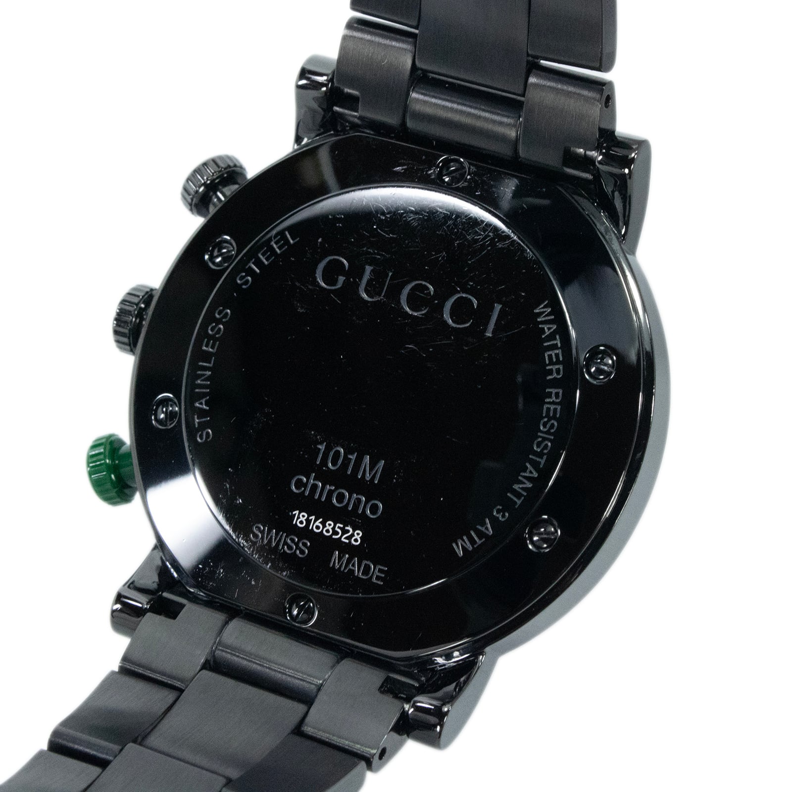 稼働】GUCCI グッチ 腕時計 Gクロノ 101M クロノグラフ ブラック 才