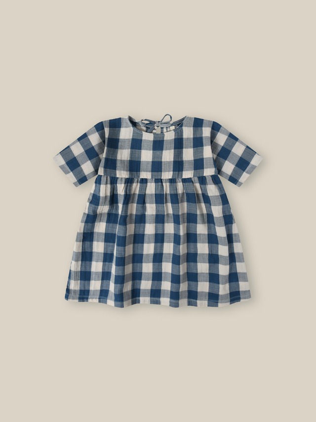 ラスト1点  organic zoo/Pottery Blue Gingham Bella Dress