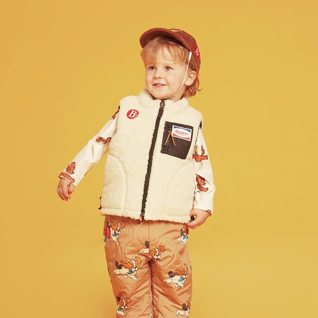 BEBE DE PINO】オルオーバー・パピー・リバーシブル・ダウンベスト