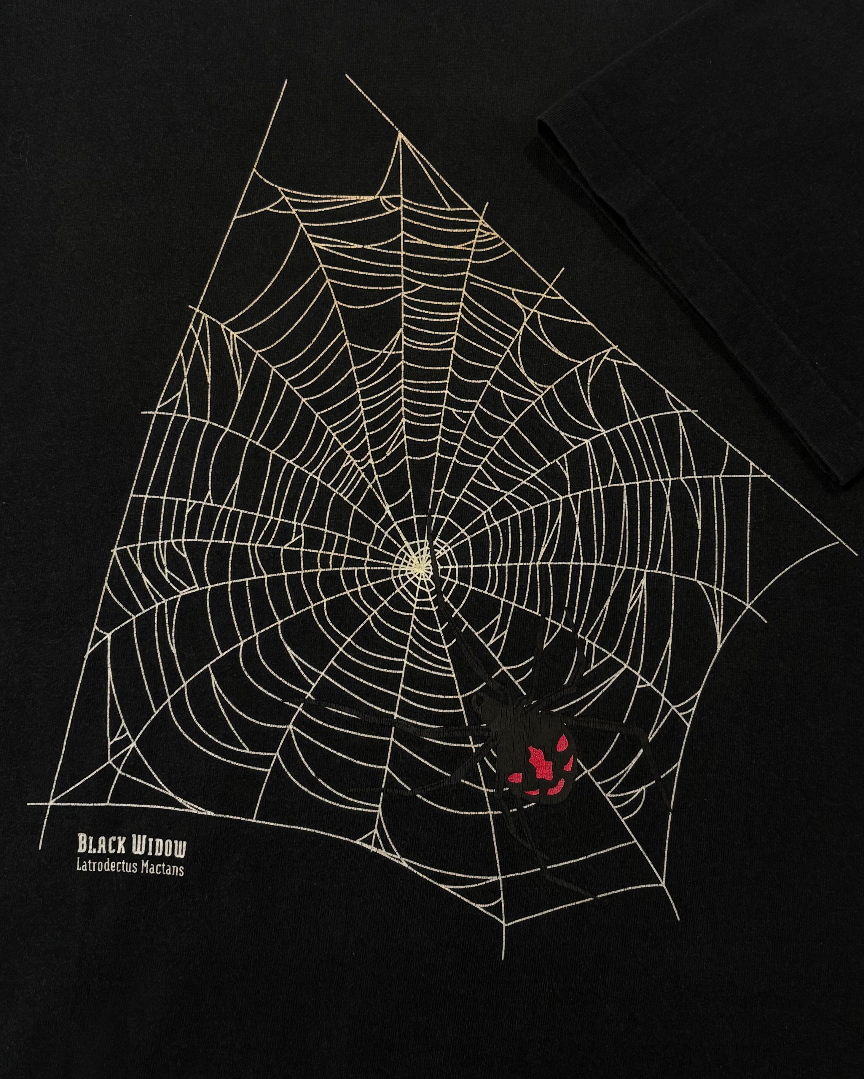90s FRUIT OF THE LOOM "SPIDERWEB" S/S Print Tee CANADA製
