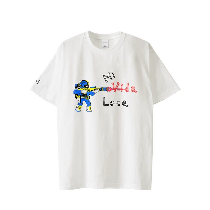 岩井ジョニ男 × NONBEE! ボウイ風 COLLAB TEE white/red | PAY ID