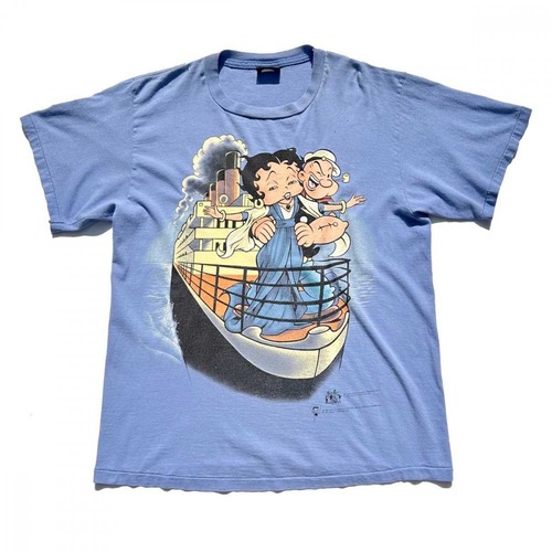 Vintage double-sided print T-shirt [TITANIC x Bety Boop x Popeye] [1998s-] Anime Print L