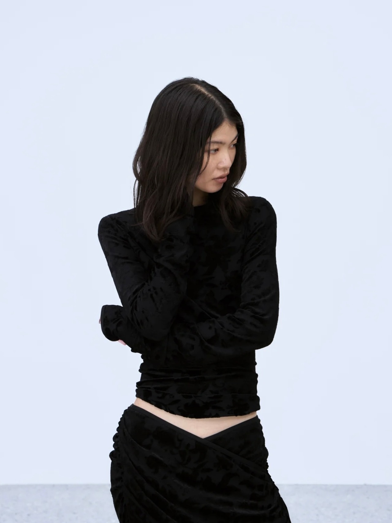 【26AW】THINGS THAT MATTER シングスザットマター / トップス / VELOUR JACQUARD TOPS  0586TM0645P - 6