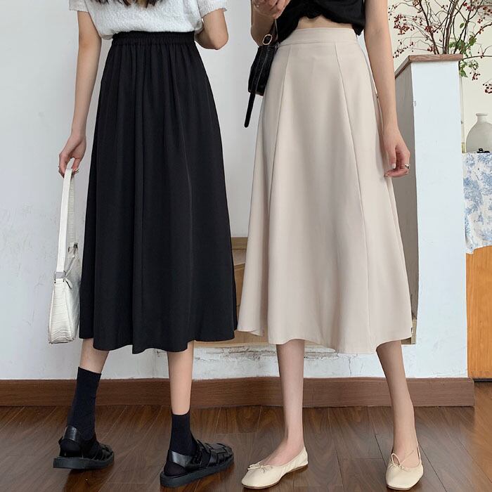 薄手Aラインスカート サマーハイウェストウェスト 夏物 1号婦人77649174236