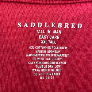 【SADDLEBRED】XXL オーバーサイズ ポロシャツ ボーダー柄 バーガンディ US古着 アメリカ古着