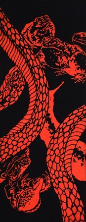 手ぬぐい　児雷也　赤　[D75]