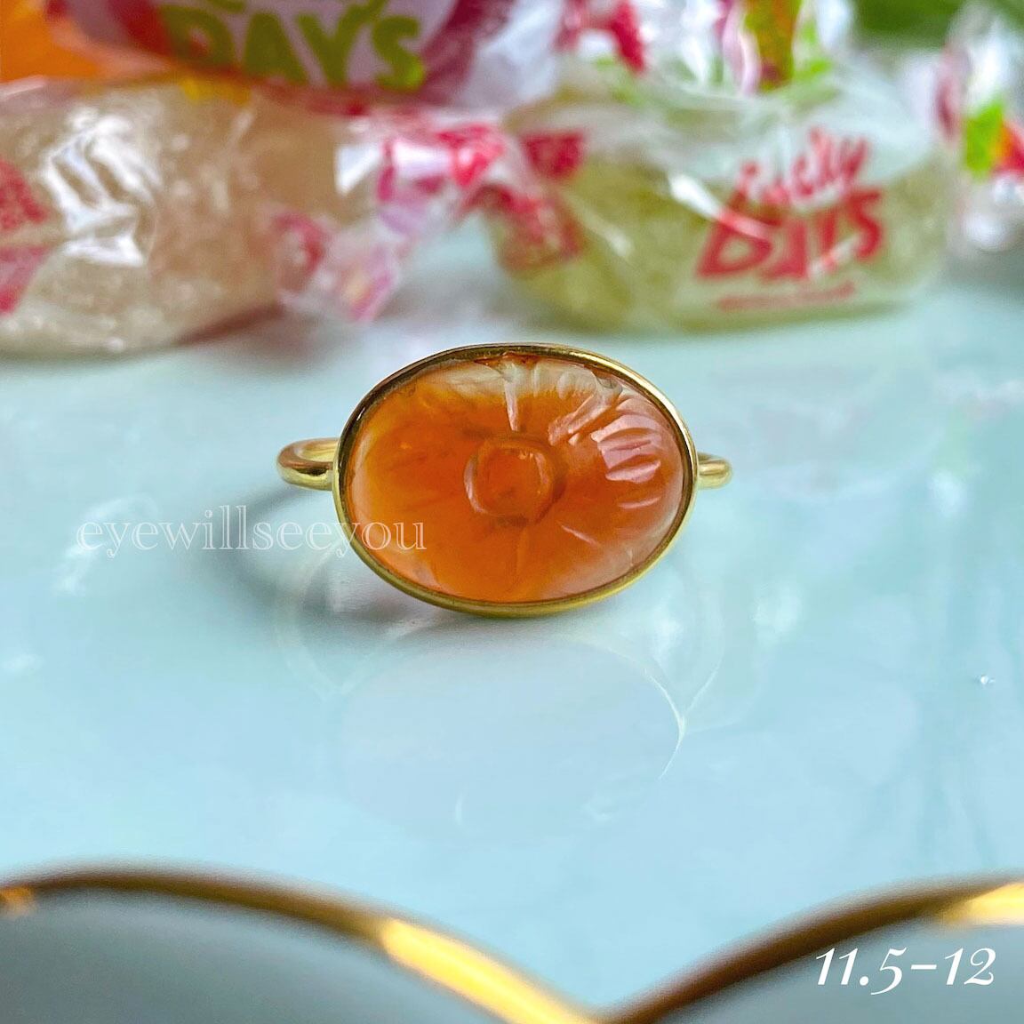 Carnelian carving ring カーネリアンカービングリング | eyewillseeyou