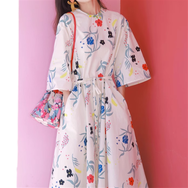 マルチフラワーワンピース 10860