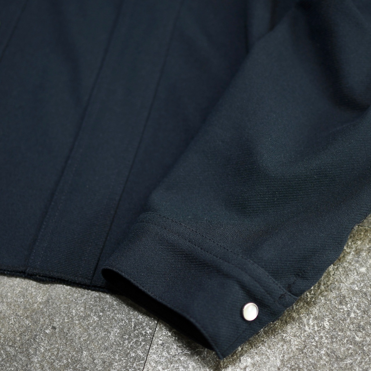 70's LEE custom short length tracker jacket navy
