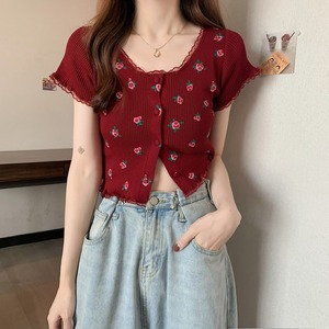 【韓国通販 dgo】round neck short cardigan 6colors（B0859）