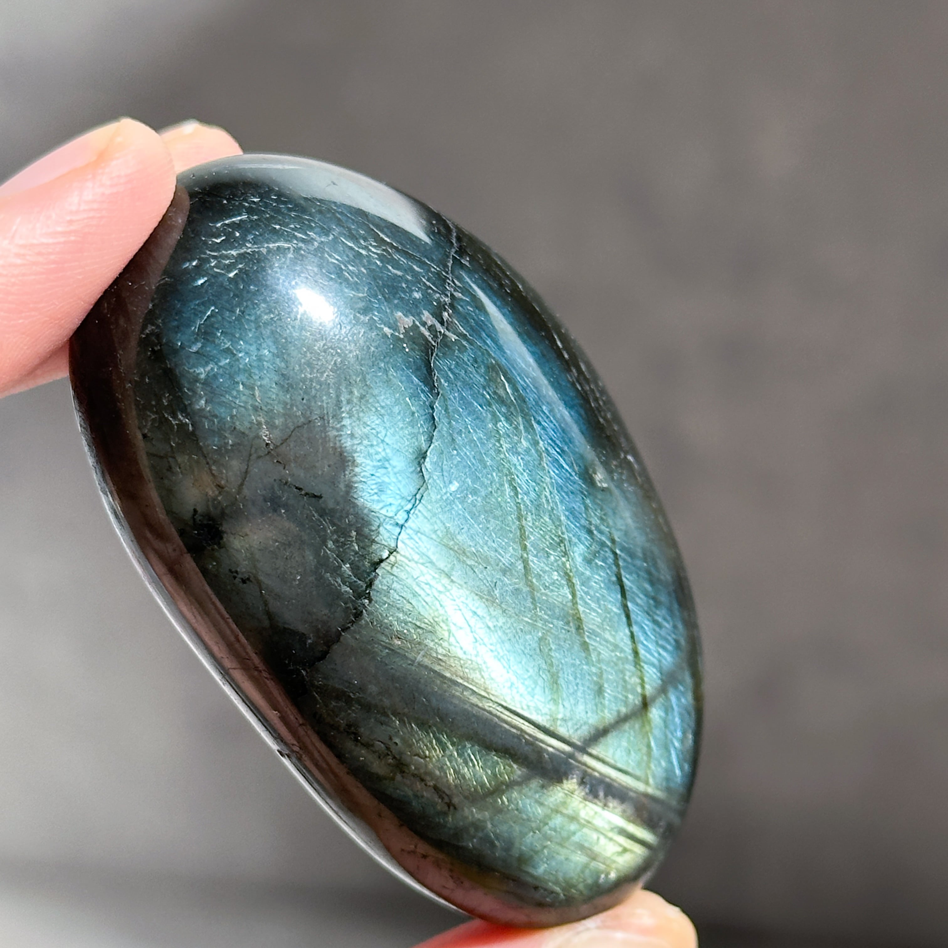 ラブラドライト パームストーン 43◇ Labradorite ◇天然石・鉱物