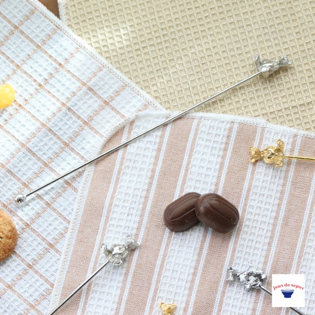 【マニー】メタルカトラリーⅡ  マドラー ベア(シルバー)