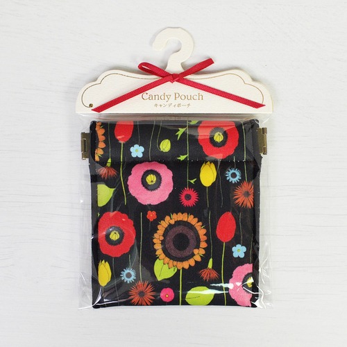 中原淳一 キャンディポーチ  美しき花々（ブラック）
