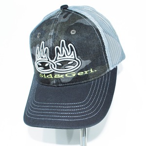 『Sid and Geri』camo x mesh snapback/black