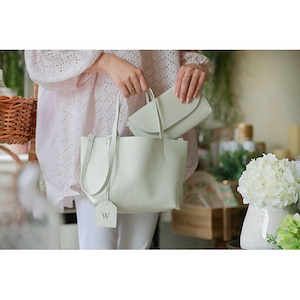 Premium Shrink Leather Mini Tote (イニシャルミニトート)