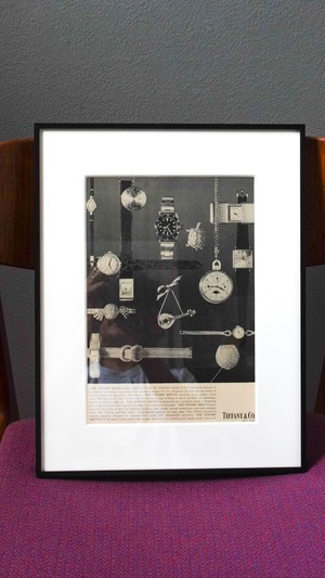 【1960】TIFFANY&Co. ティファニー   腕時計 アドバタイジング ポスター《ROLEX ロレックス PATEK PHILIPPE パテック フィリップ AD 広告 アート ヴィンテージ》