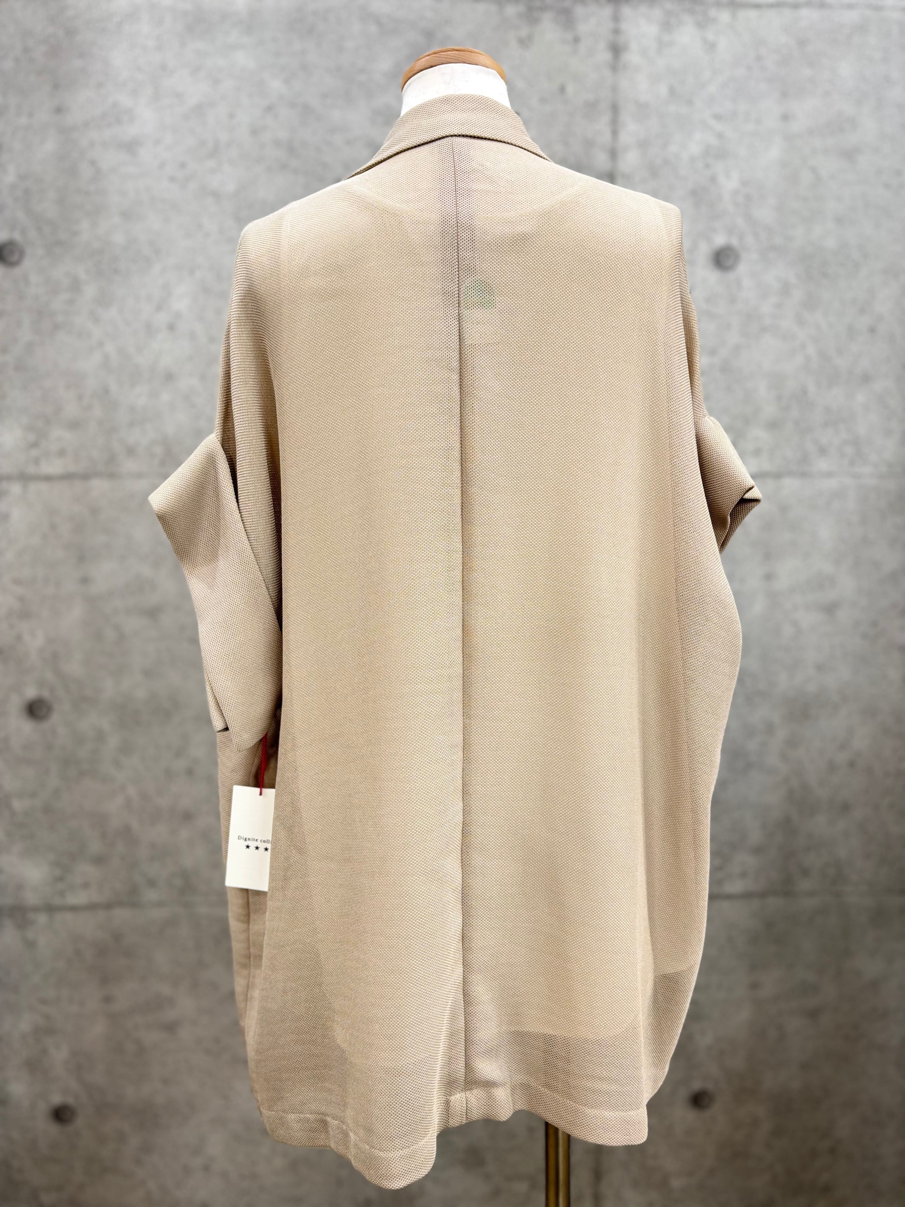 dignite collier ディニテコリエ メッシュジャケット アイボリー Dignite Collier]【ウォッシャブル】メッシュダブルジャケット