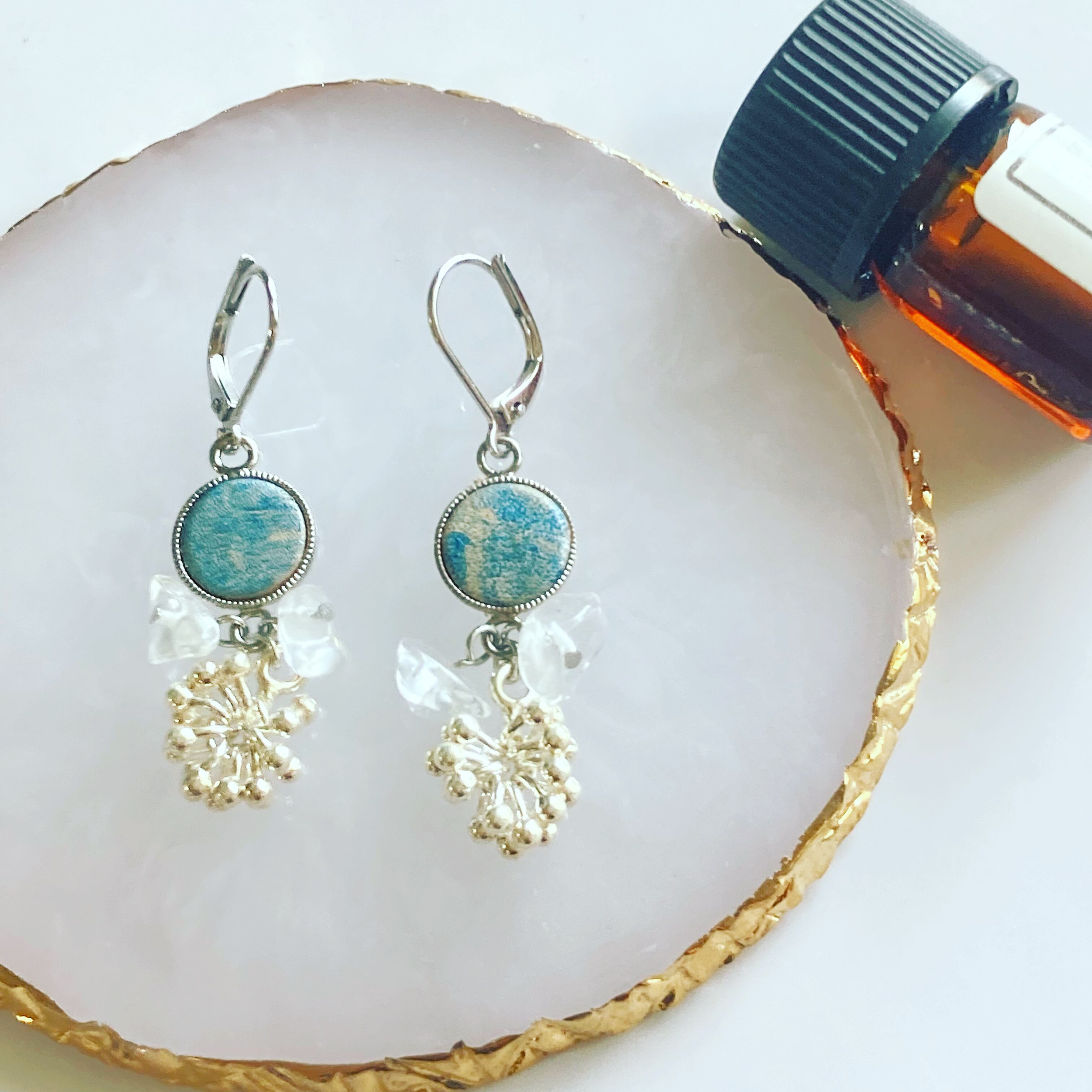 クラゲ『海月』 香るピアスⓇ/イヤリング クリスタル アロマテラピー