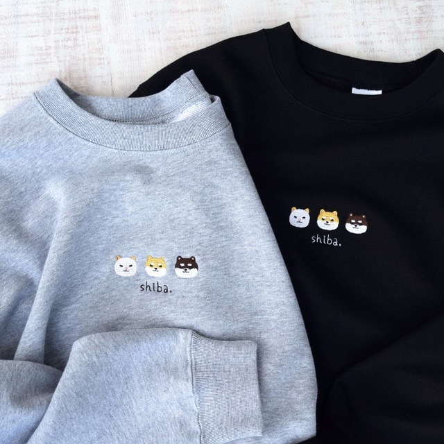犬が選べる！刺繍スウェット 【選べる3色】メンズ レディース トレーナー リンクコーデ  柴犬 チワワ
