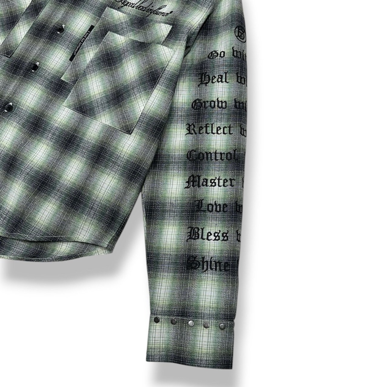 A Good Bad Influence / checker within shirt green