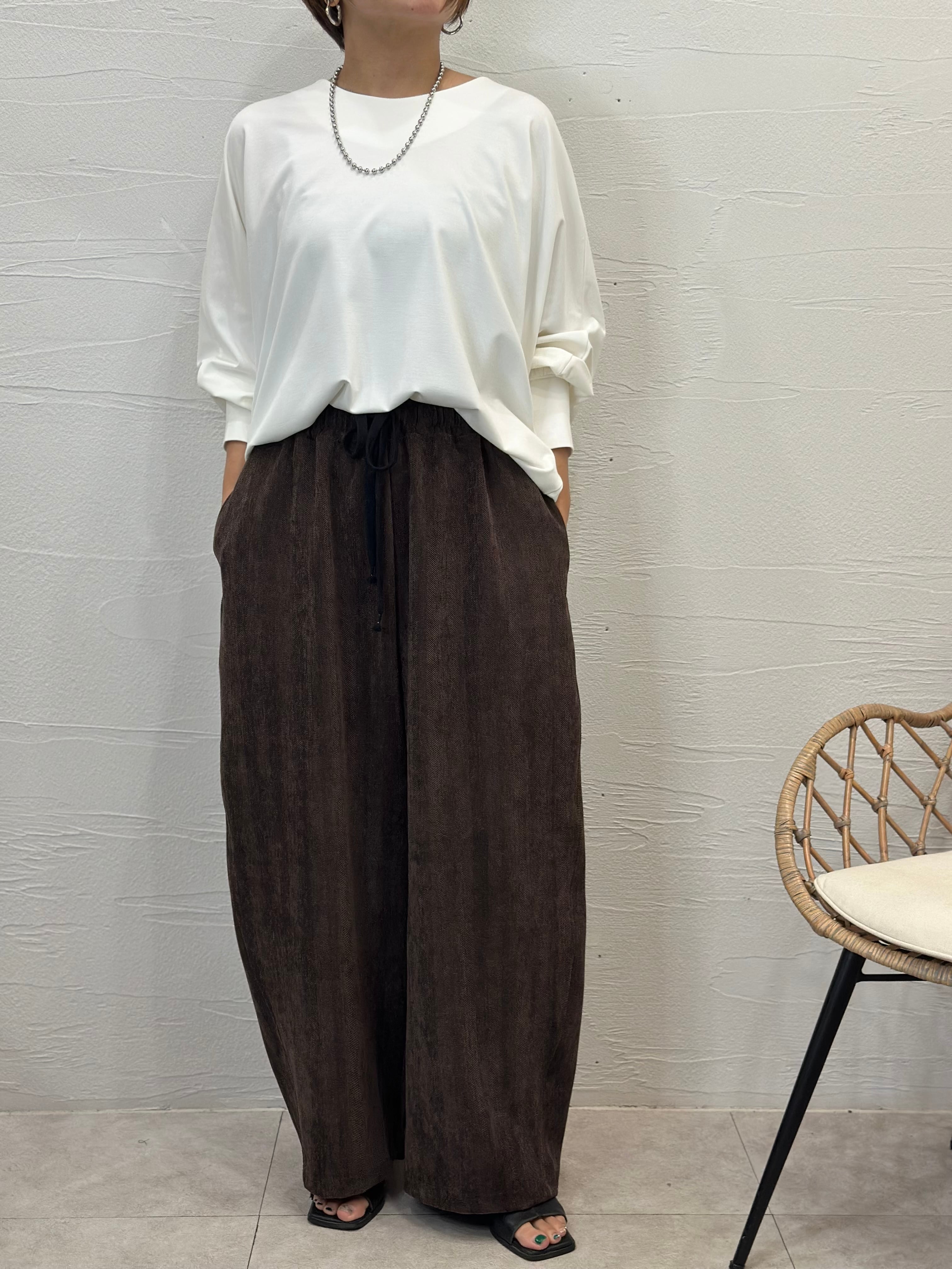 CLOCHE】ヘリンボーンイージーコクーンパンツ | Pay ID