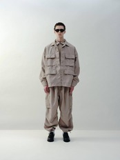 Polyester Canvas BDU Jacket - Off Ivory -