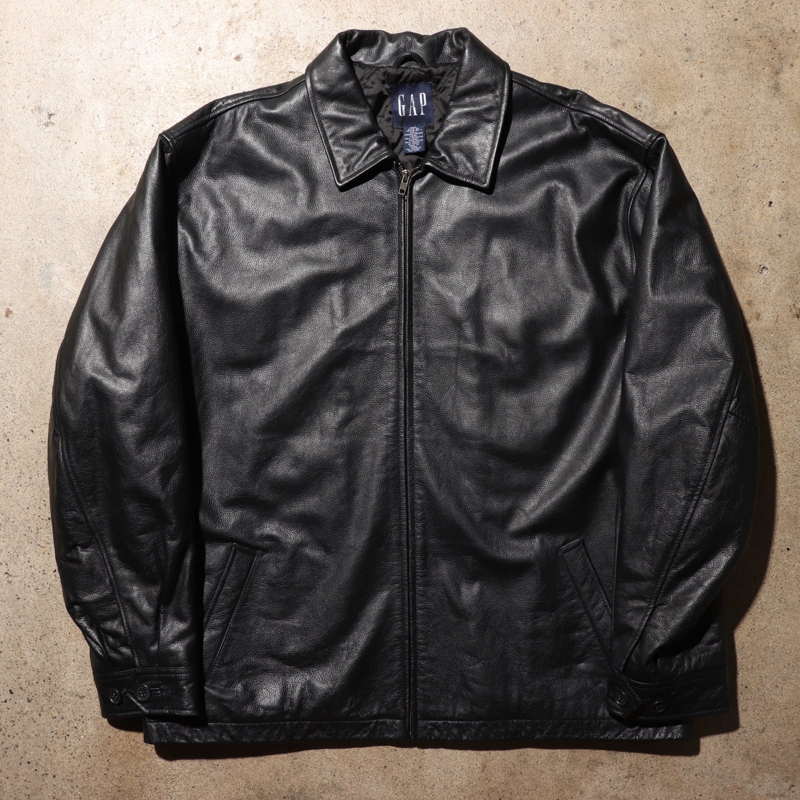 優良皮革 2XL 極美品 OLD GAP レザージャケット オールドギャップ 黒  