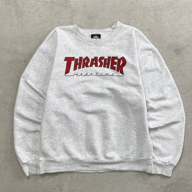 00年代 THRASHER スラッシャー ビッグロゴプリント スウェットシャツ 