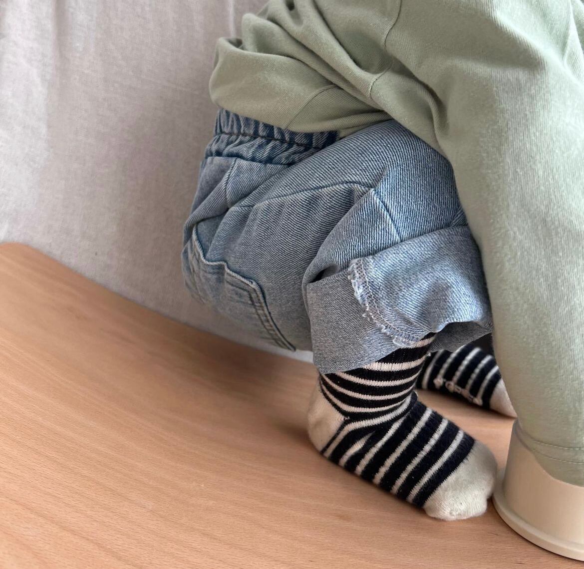 【即納】denim suspender&pants set / bonito