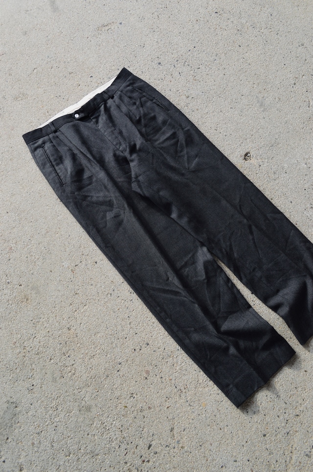 BRANDINI LE COLLEZIONI 90's From USA 3Tuck Old Summer Wool Slacks With YKK Aluminum Old Zipper US古着 オールドスラックス 90s 3タックスラックス