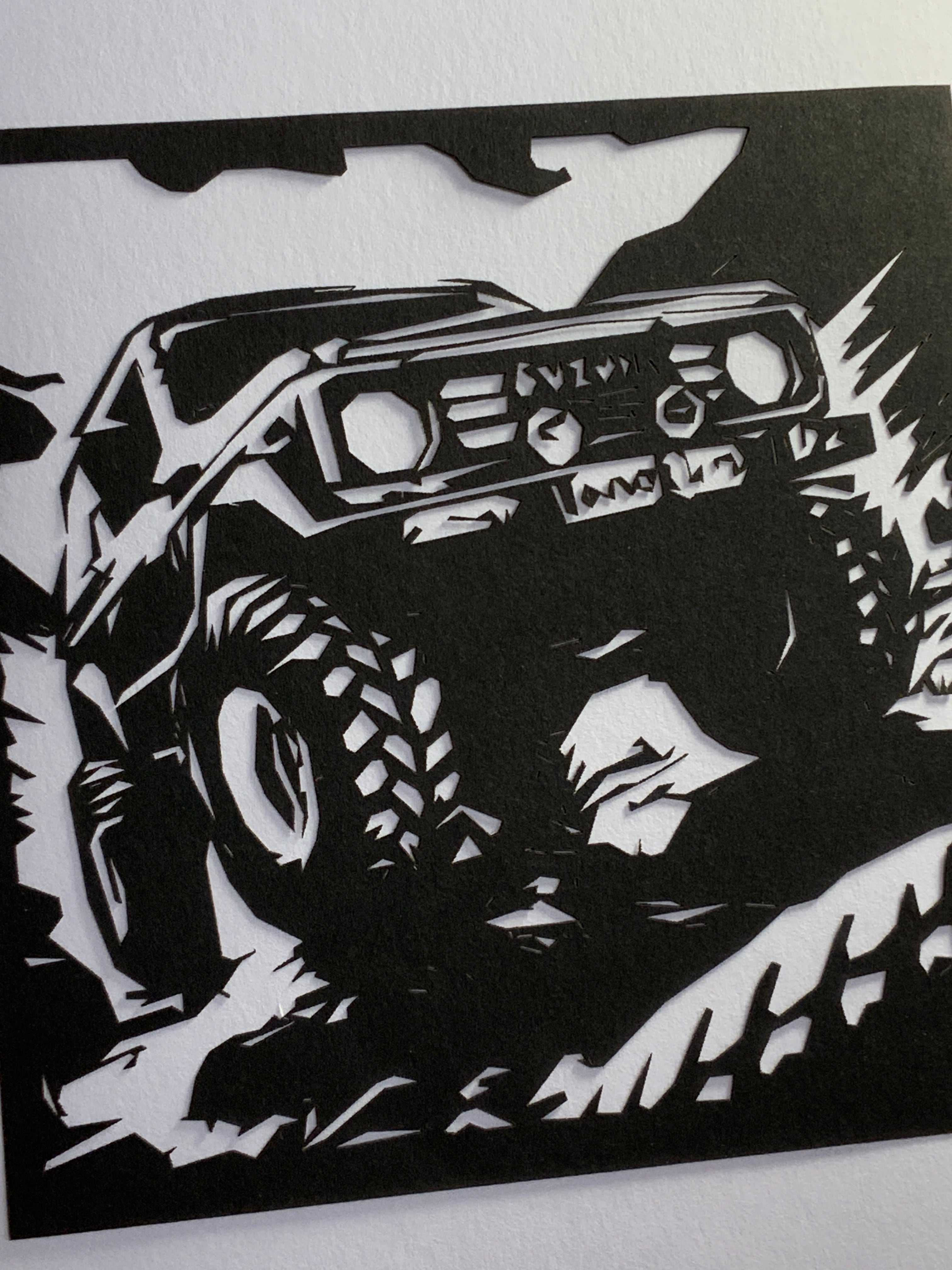 切り絵 SUZUKI Jimny 493-Car-ジムニー切り絵