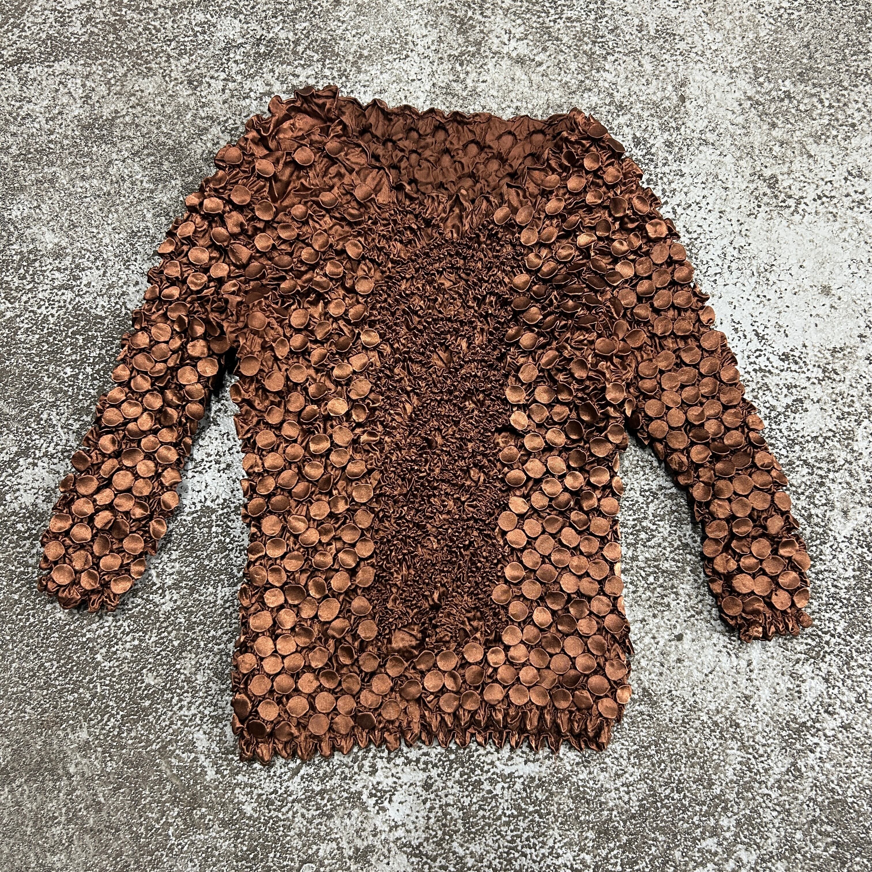 OLD popcorn denim shirt brown