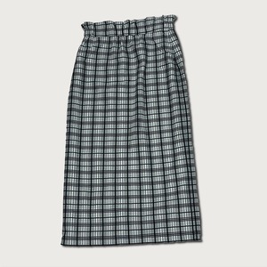 大人可愛い さらっと履ける ロングタイトスカート｜グレーチェック