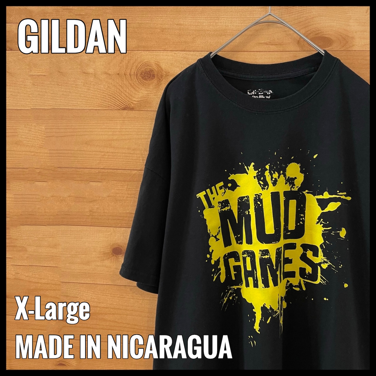 【GILDAN】MUD GAMES プリント Tシャツ XL ビッグサイズ US古着