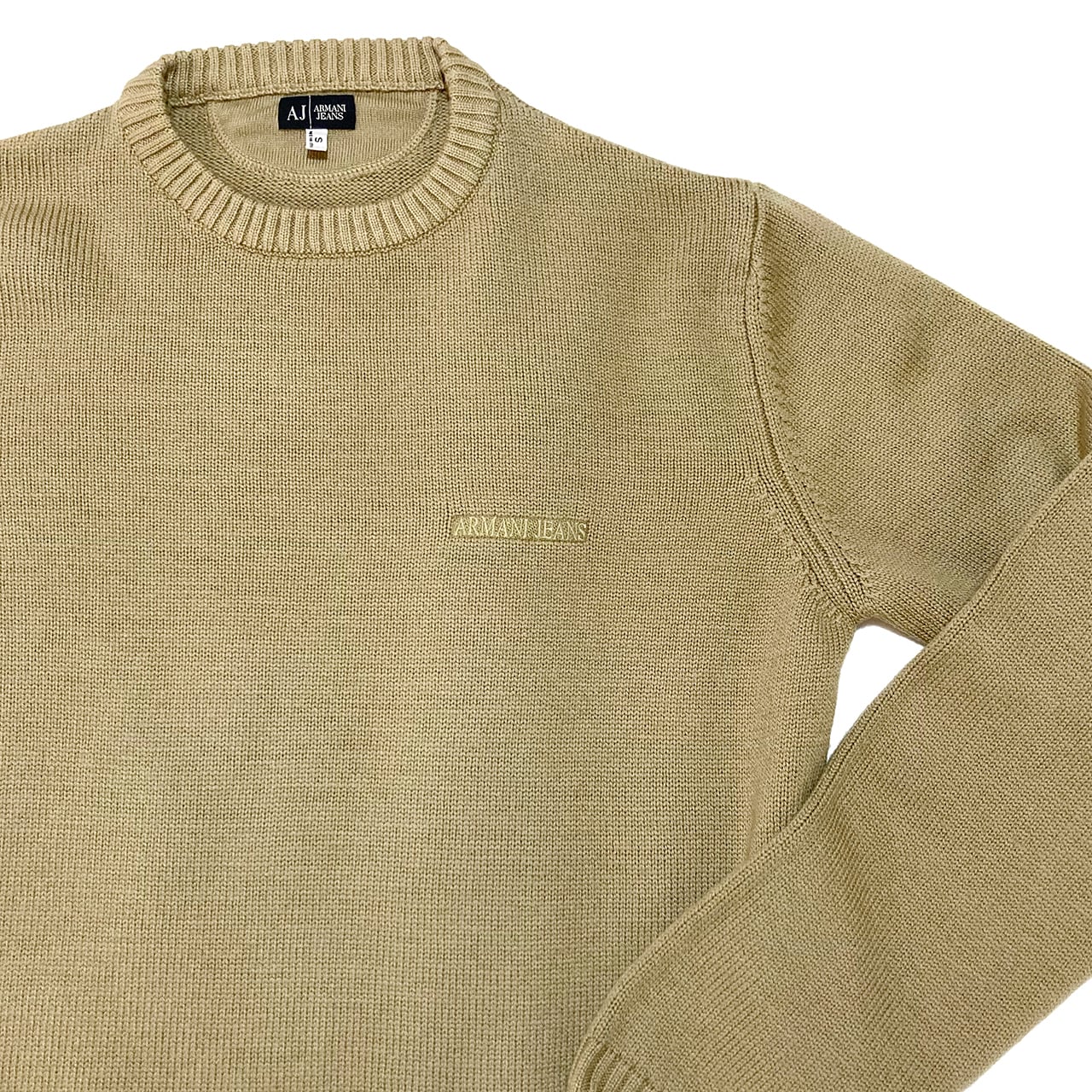 ARMANI JEANS Archive made in Italy Ssize Beige Virgin Wool Knit