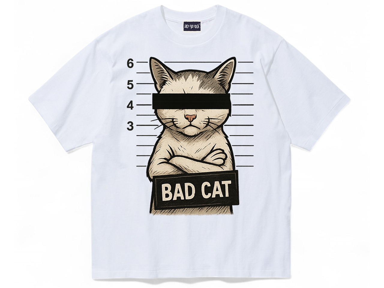bad cat　S/S Tee / WHITE　日本製