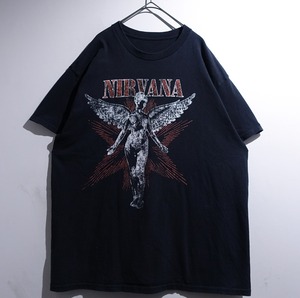“NIRVANA” Black Print Design Band T-Shirt