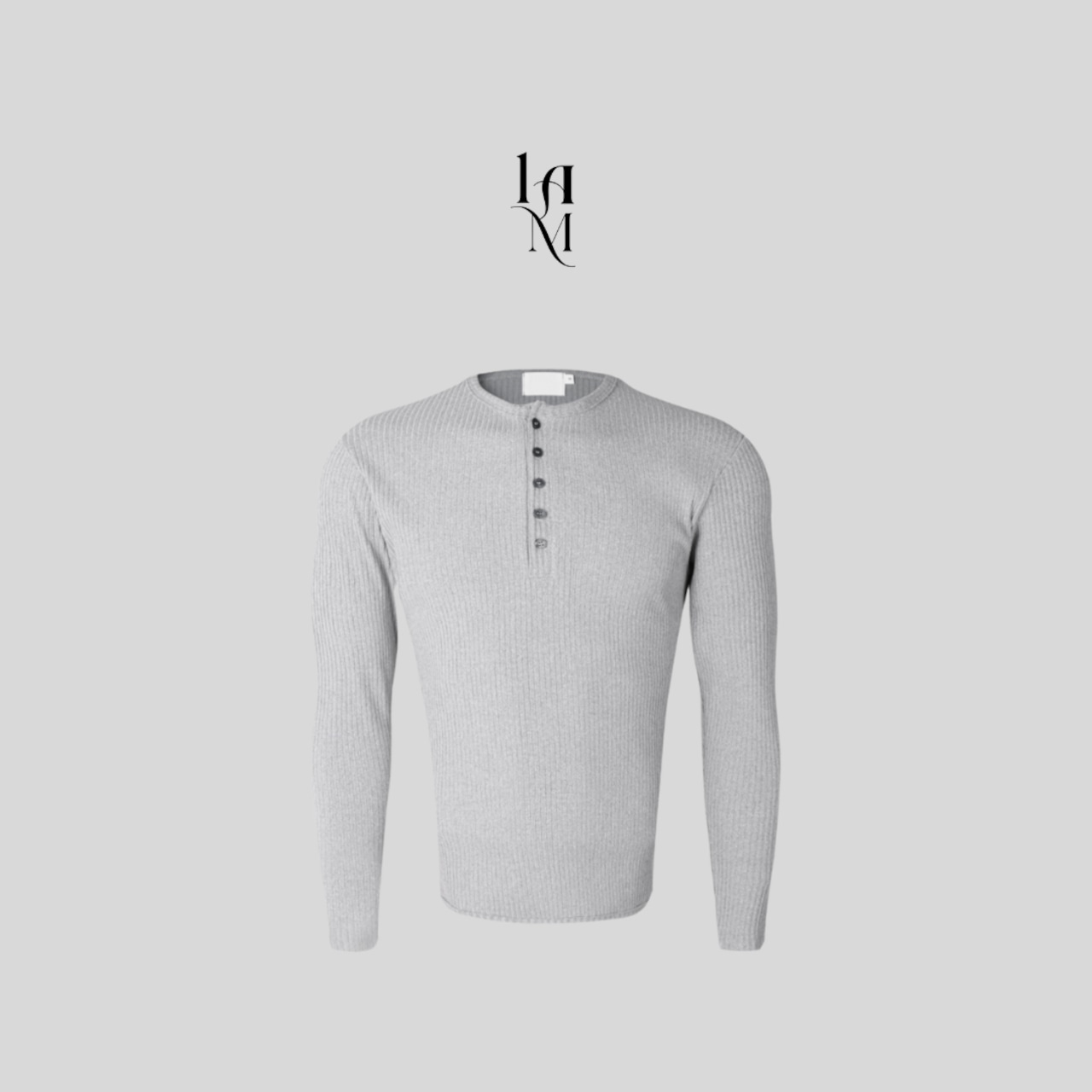 【MuscleFit】Ribbed Raglan Henley Neck Long Tee (5color) - 17